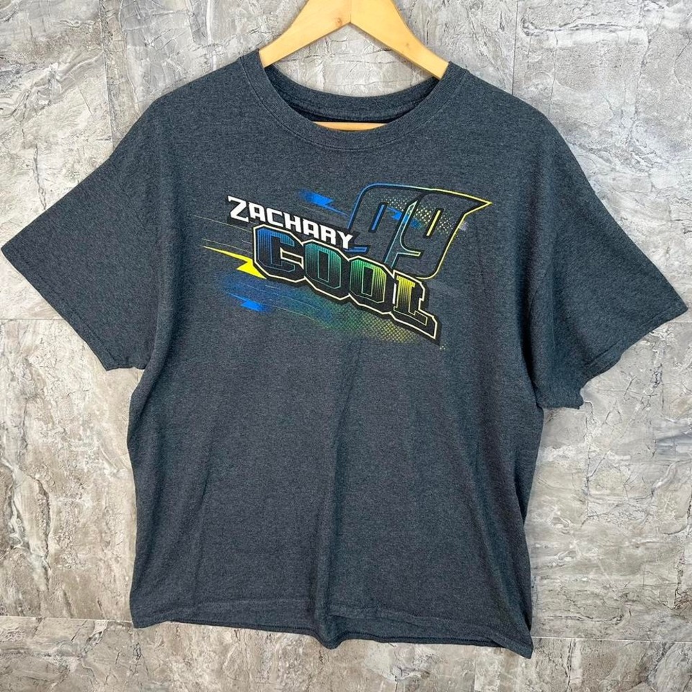 Grey vintage NASCAR‎ Zachary Cool tee nascar Men's Size Large